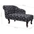 Chaise Longue Stof Zwart En Wit_