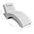 Chaise Longue Met Kussen Kunstleer Wit_