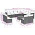 13-Delige Loungeset Met Kussens Poly Rattan Zwart_