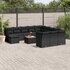 13-Delige Loungeset Met Kussens Poly Rattan Zwart_