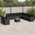 12-Delige Loungeset Met Kussens Poly Rattan Zwart_