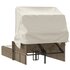 Ligbed 2-Persoons Met Luifel En Kussens Poly Rattan Beige_