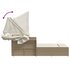 Ligbed 2-Persoons Met Luifel En Kussens Poly Rattan Beige_