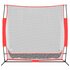 Honkbalnet Draagbaar 215X107X216 Cm Polyester Zwart En Rood_