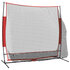 Honkbalnet Draagbaar 215X107X216 Cm Polyester Zwart En Rood_