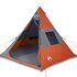 Tent 7-Persoons 350X350X280 Cm 185T Taft Grijs En Oranje_