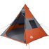 Tent 7-Persoons 350X350X280 Cm 185T Taft Grijs En Oranje_