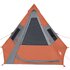 Tent 7-Persoons 350X350X280 Cm 185T Taft Grijs En Oranje_