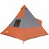 Tent 7-Persoons 350X350X280 Cm 185T Taft Grijs En Oranje_