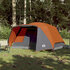 Tent 4-Persoons 350X280X155 Cm 190T Taft Grijs En Oranje_