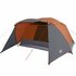 Tent 4-Persoons 350X280X155 Cm 190T Taft Grijs En Oranje_