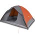 Tent 6-Persoons 348X340X190 Cm 190T Taft Grijs En Oranje_