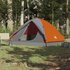 Tent 6-Persoons 348X340X190 Cm 190T Taft Grijs En Oranje_