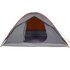 Tent 6-Persoons 348X340X190 Cm 190T Taft Grijs En Oranje_