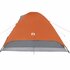 Tent 6-Persoons 348X340X190 Cm 190T Taft Grijs En Oranje_