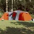 Tent 12-Persoons 840X720X200 Cm 185T Taft Grijs En Oranje_