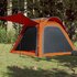 Tent 4-Persoons 240X221X160 Cm 185T Taft Grijs En Oranje_