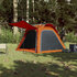 Tent 4-Persoons 240X221X160 Cm 185T Taft Grijs En Oranje_