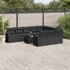 11-Delige Loungeset Met Kussens Poly Rattan Zwart_