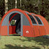 Tent 4-Persoons 483X340X193 Cm 185T Taft Grijs En Oranje_