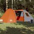 Tent 6-Persoons 466X342X200 Cm 185T Taft Grijs En Oranje_