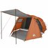 Tent 4-Persoons 420X260X153 Cm 185T Taft Grijs En Oranje_