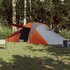 Tent 6-Persoons 576X238X193 Cm 185T Taft Grijs En Oranje_