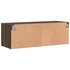 Wandkast met glazen deuren 102x37x35 cm bruineikenkleurig_