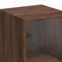 Wandkast met glazen deuren 35x37x68,5 cm bruineikenkleurig_