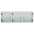 Wandkast met glazen deuren 102x37x35 cm wit_