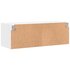 Wandkast met glazen deuren 102x37x35 cm wit_