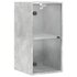 Wandkast met glazen deuren 35x37x68,5 cm betongrijs_