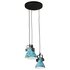 Hanglamp 25 W E27 30x30x100 cm verweerd blauw_