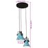 Hanglamp 25 W E27 30x30x100 cm verweerd blauw_